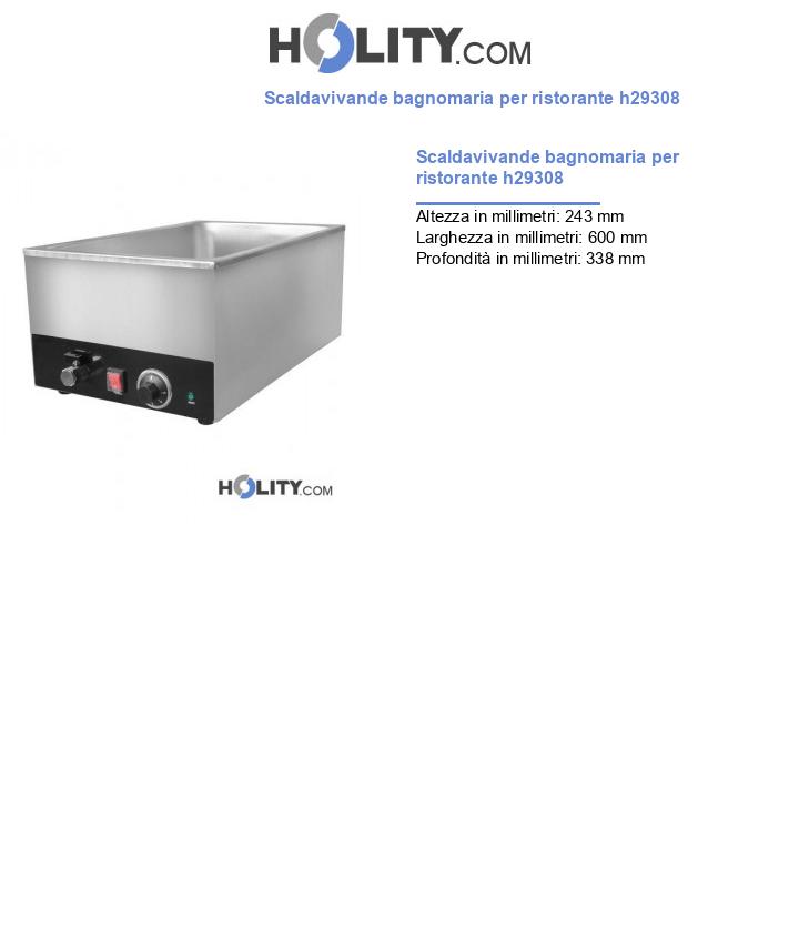 Scaldavivande bagnomaria per ristorante h41874