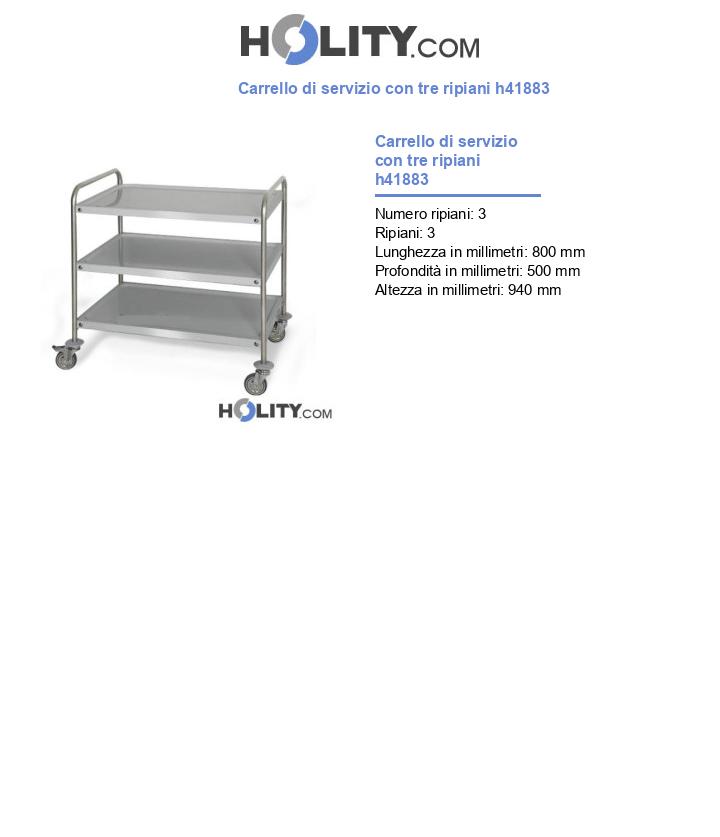 Carrello di servizio con tre ripiani h41883