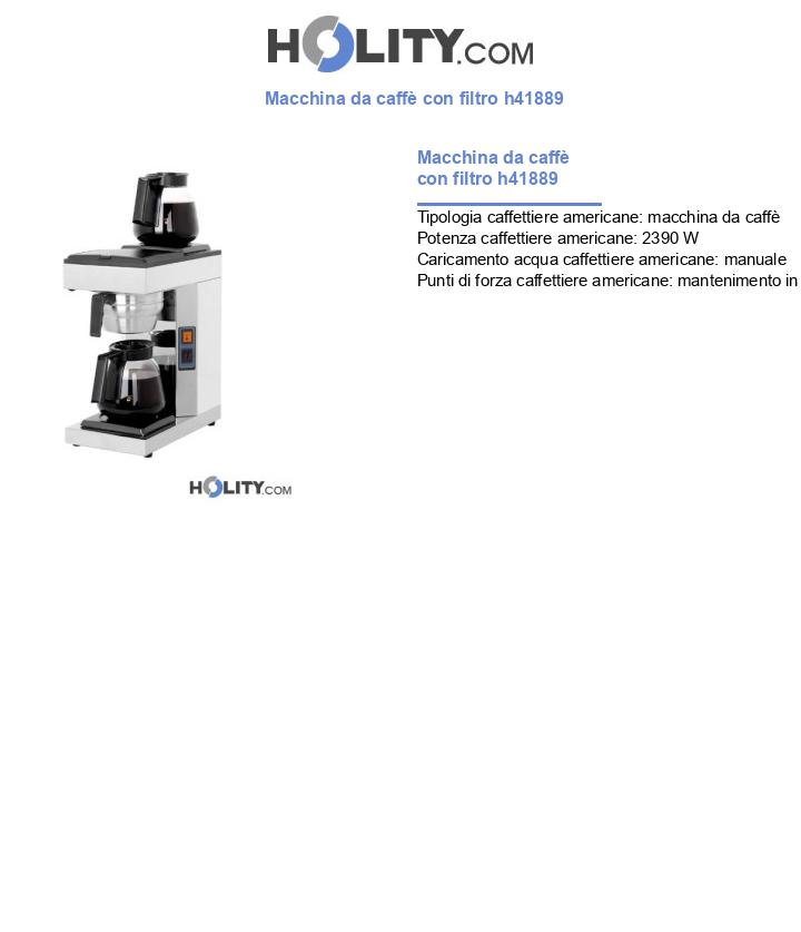 Macchina da caffè con filtro h41889