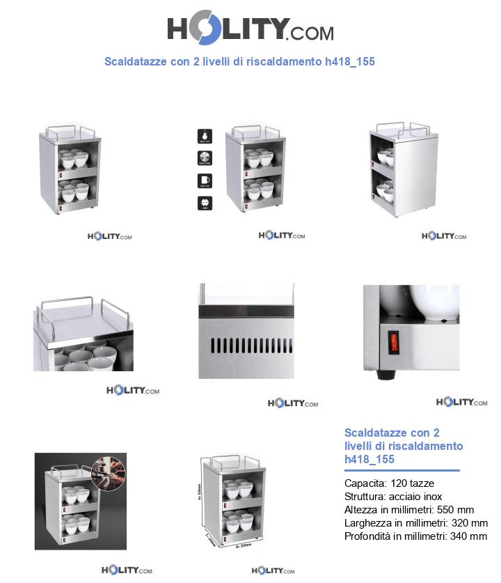 Scaldatazze con 2 livelli di riscaldamento h418_155