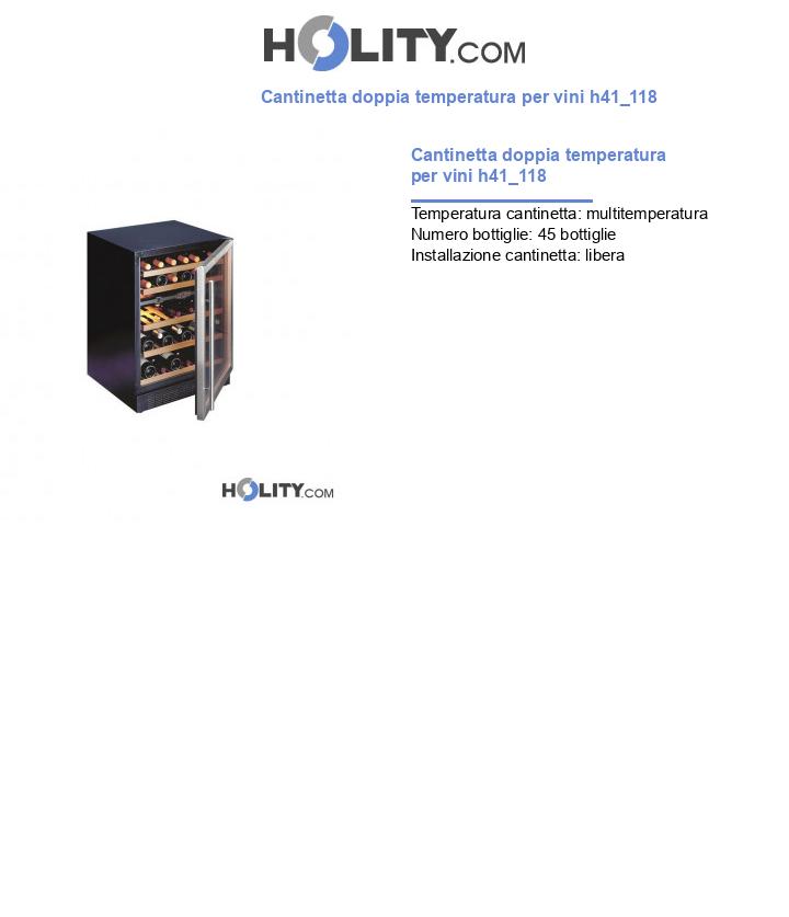 Cantinetta doppia temperatura per vini h41_118