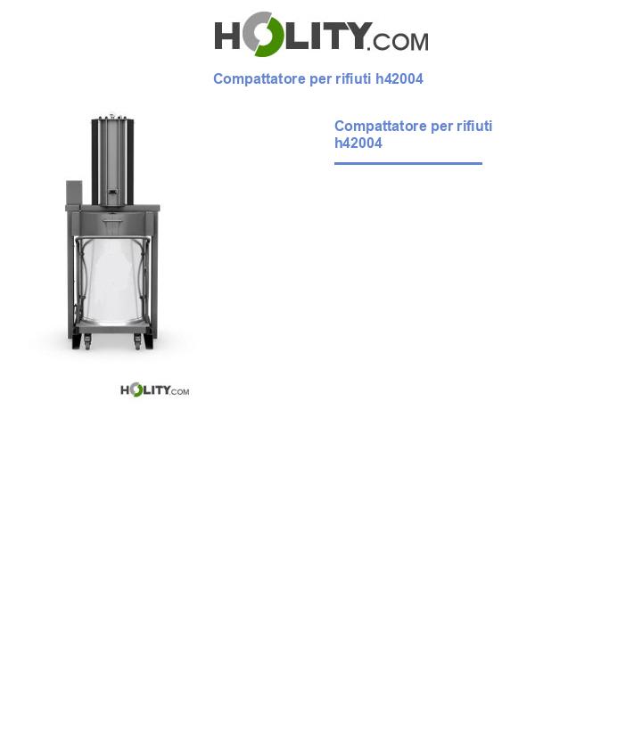 Compattatore per rifiuti h42004