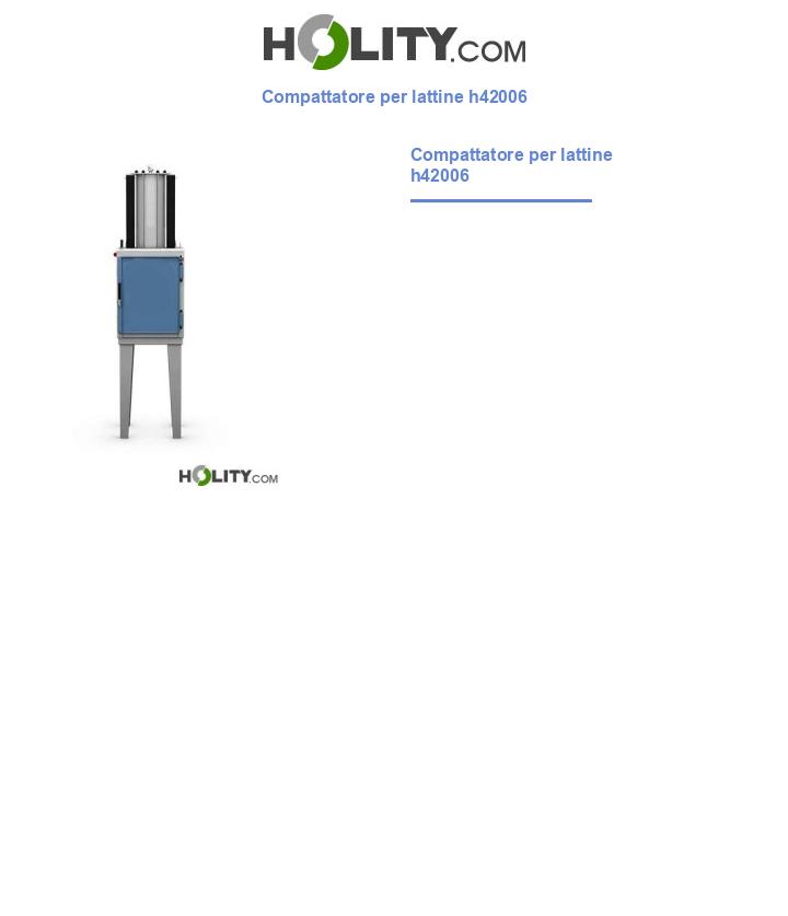 Compattatore per lattine h42006