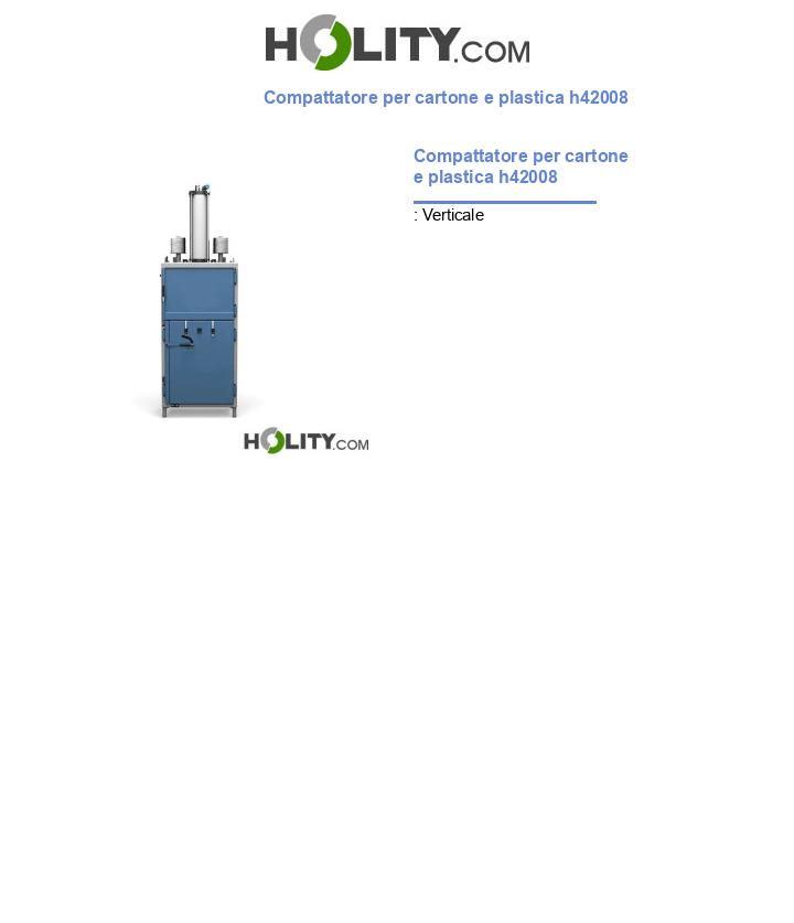 Pressa per cartone e plastica h42008