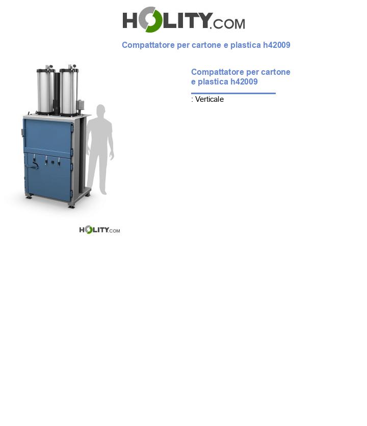 Pressa per comprimere cartone e plastica h42009
