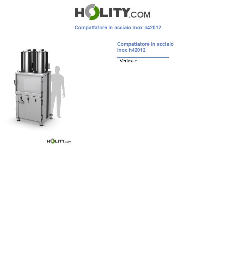 Pressa in acciaio inox per cartone e plastica h42012
