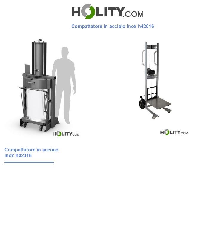 Compattatore in acciaio inox h42016