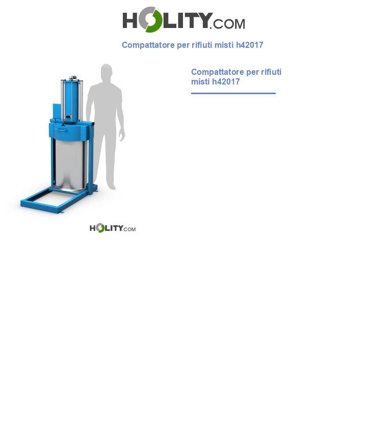 Compattatore per rifiuti misti h42017