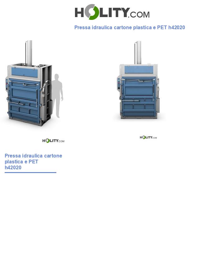 Pressa idraulica cartone plastica e PET h42020