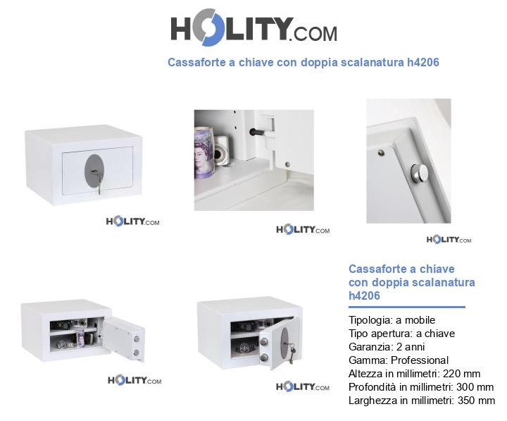 Cassaforte a chiave con doppia scalanatura h4206