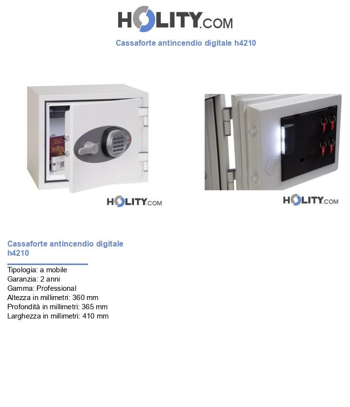 Cassaforte antincendio digitale h4210