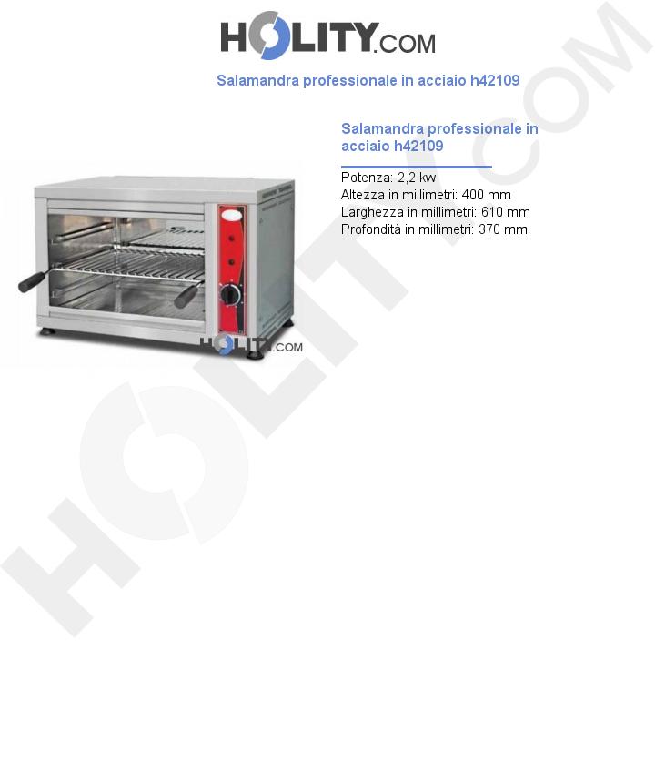 Salamandra professionale in acciaio h42109