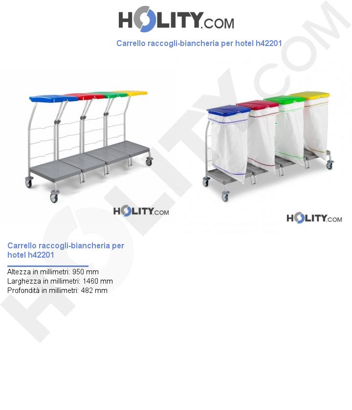 Carrello raccogli-biancheria per hotel h42201