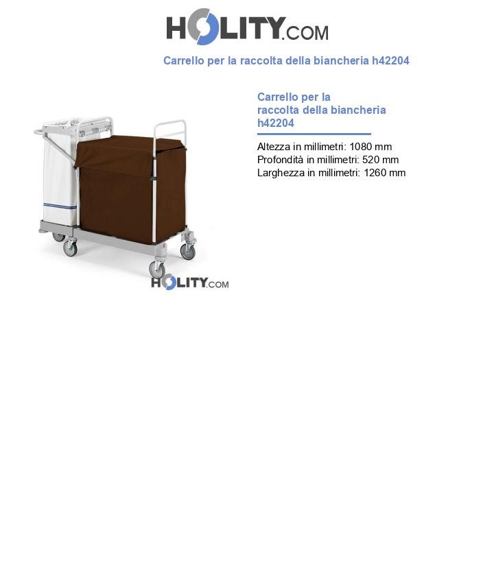 Carrello per la raccolta della biancheria h42204