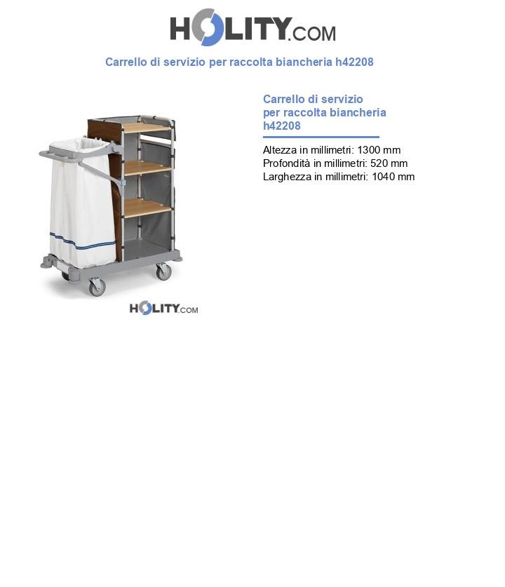 Carrello di servizio per raccolta biancheria h42208
