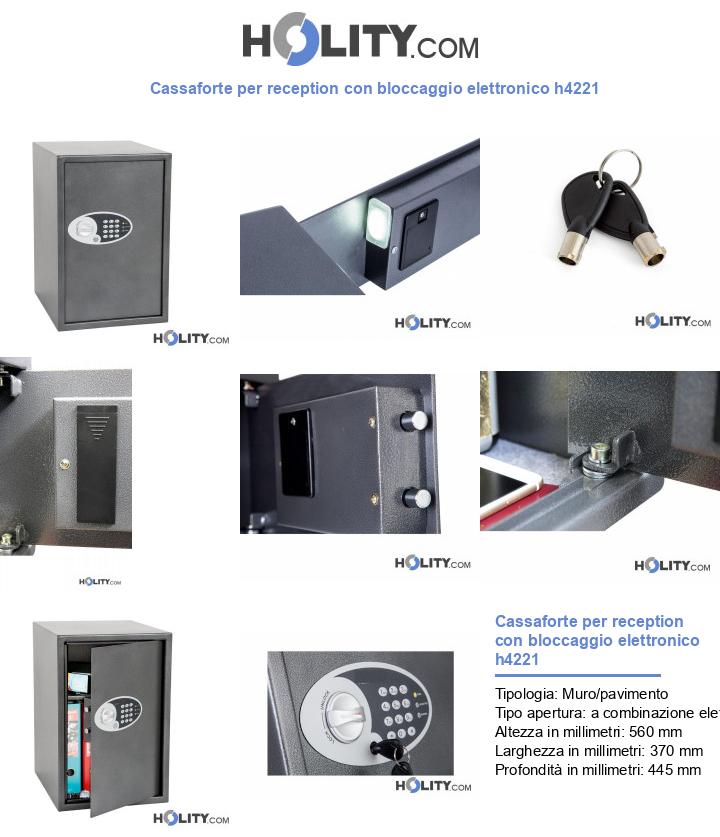 Cassaforte per reception con bloccaggio elettronico h4221