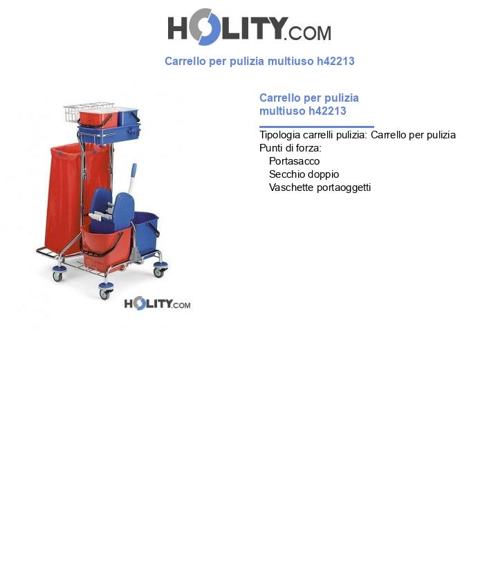 Carrello per pulizia multiuso h42213