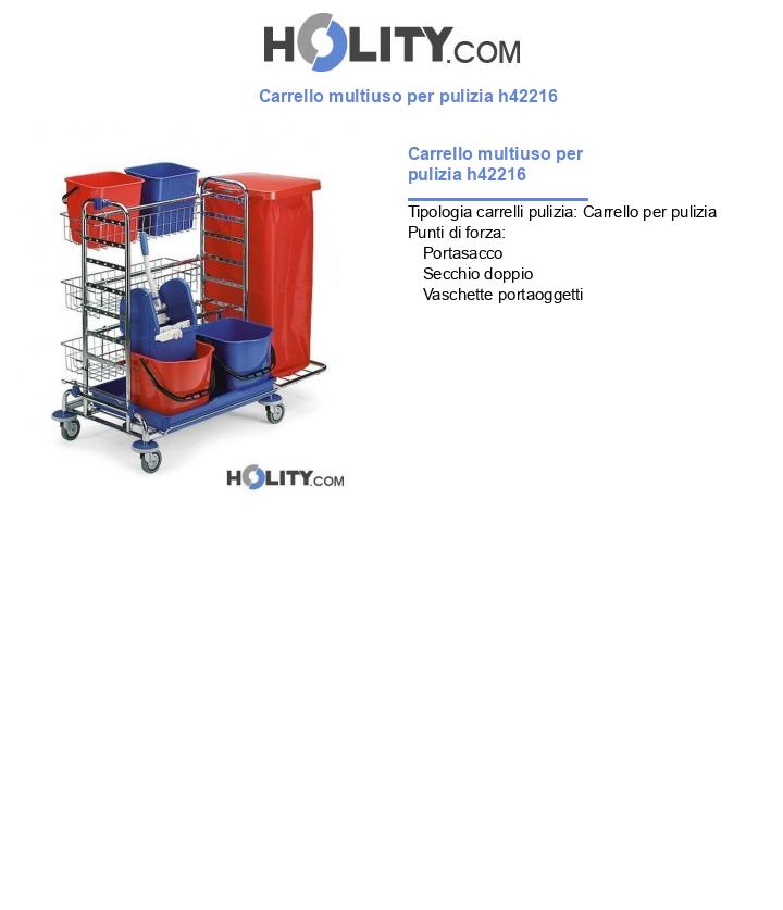 Carrello multiuso per pulizia h42216