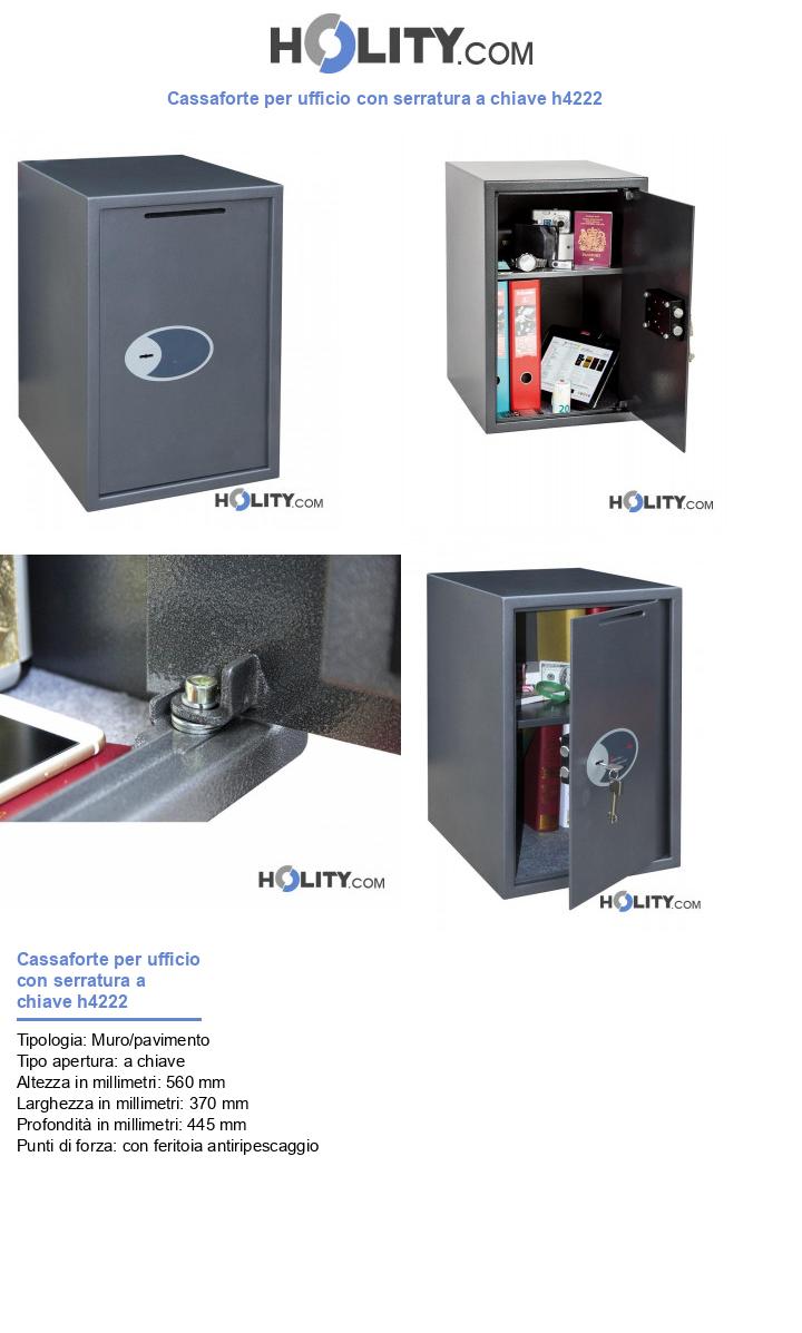 Cassaforte per ufficio con serratura a chiave h4222