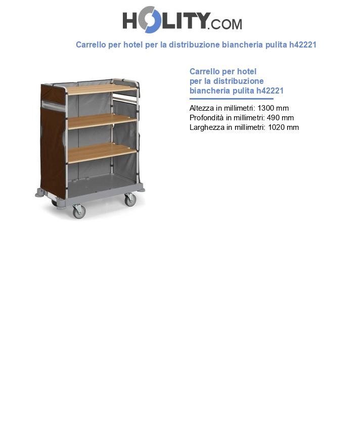 Carrello per hotel per la distribuzione biancheria pulita h42221