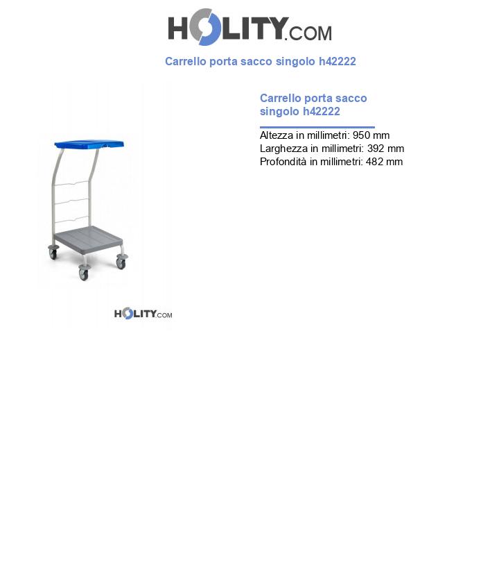 Carrello porta sacco singolo h42222
