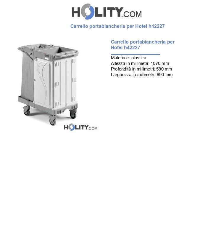 Carrello portabiancheria per Hotel h42227