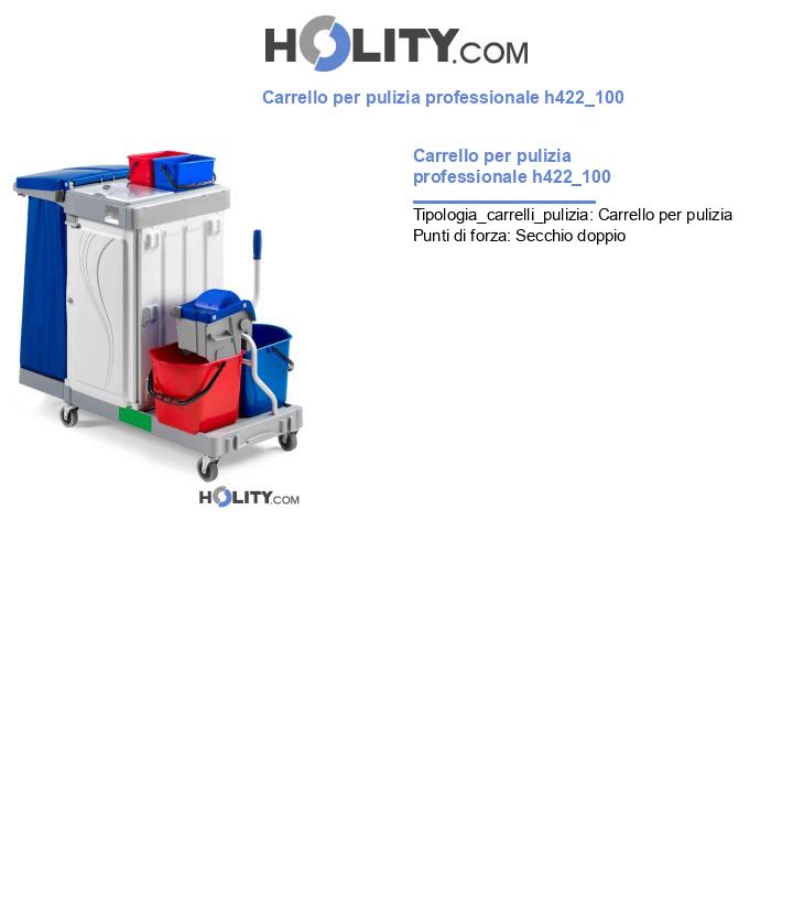 Carrello per pulizia professionale h422_100