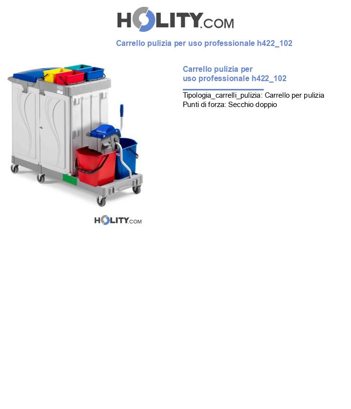 Carrello pulizia per uso professionale h422_102