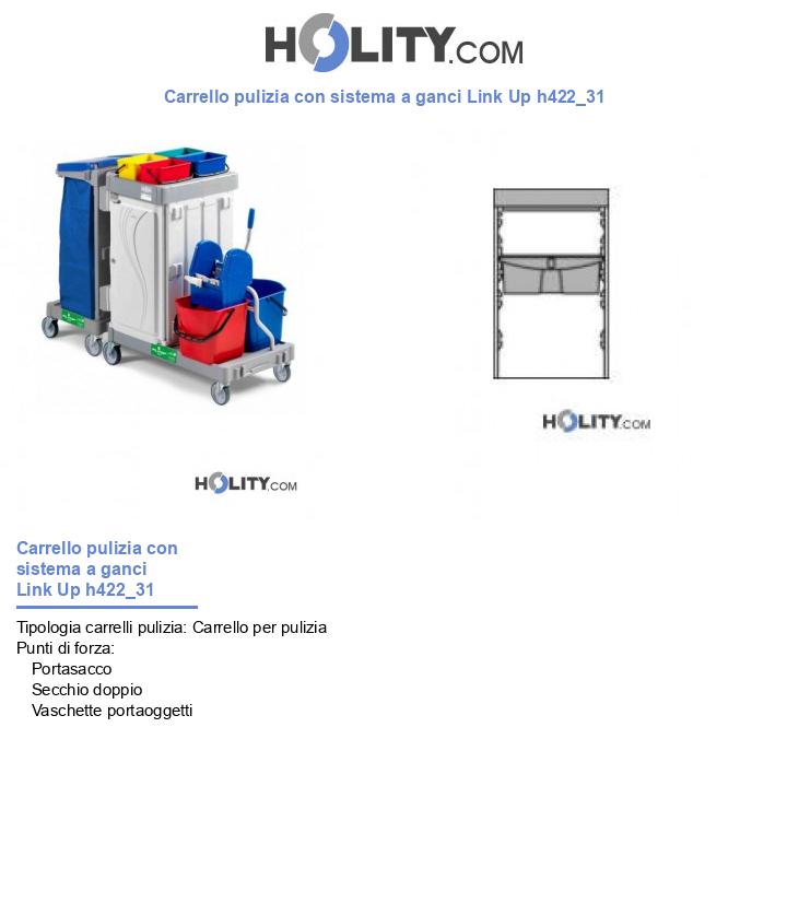 Carrello pulizia con sistema a ganci Link Up h422_31