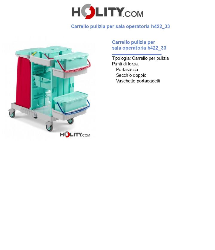 Carrello pulizia per sala operatoria h422_33
