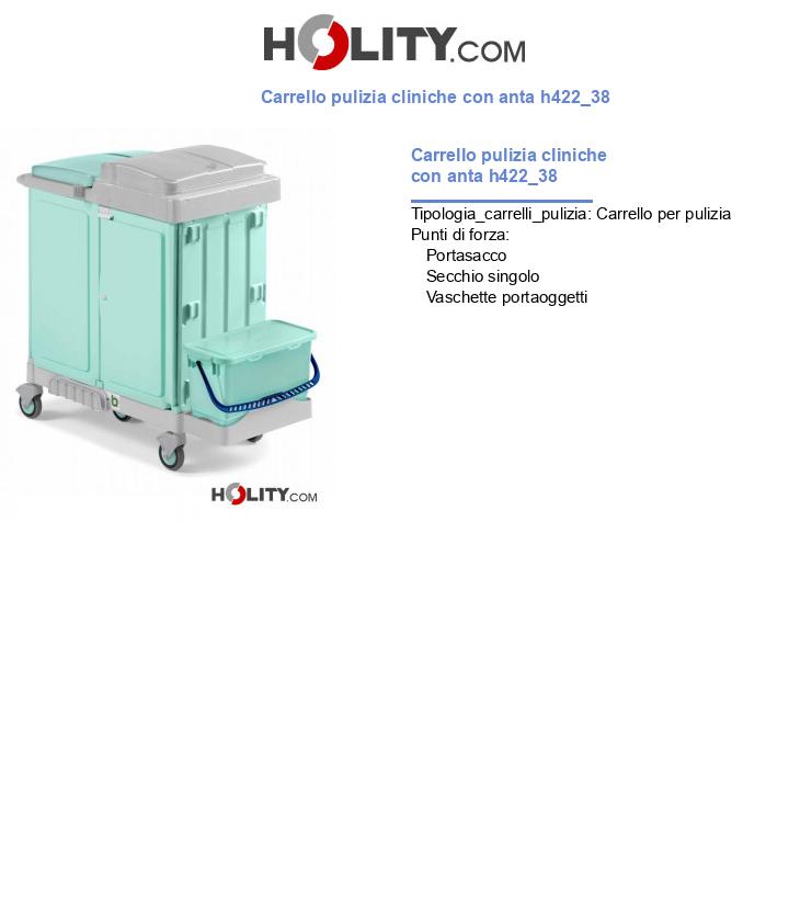 Carrello pulizia cliniche con anta h422_38