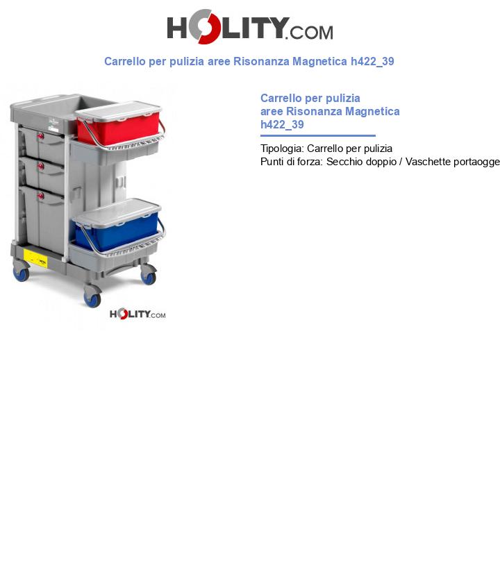Carrello per pulizia aree Risonanza Magnetica h422_39