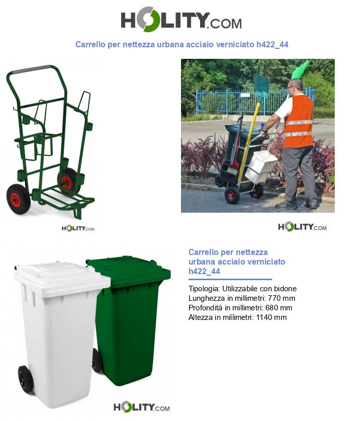 Carrello per nettezza urbana acciaio verniciato h422_44