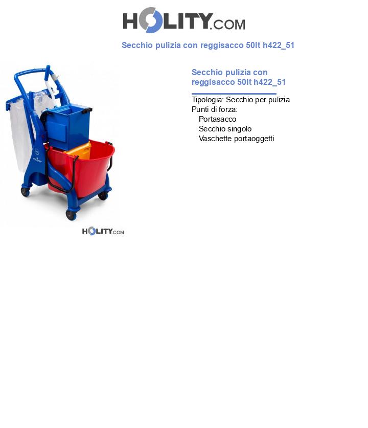 Secchio pulizia con reggisacco 50lt h422_51