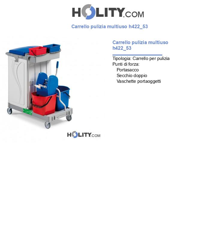 Carrello pulizia multiuso h422_53