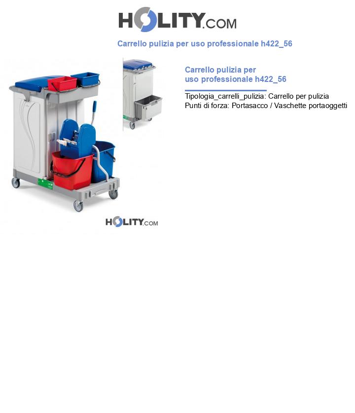 Carrello pulizia per uso professionale h422_56