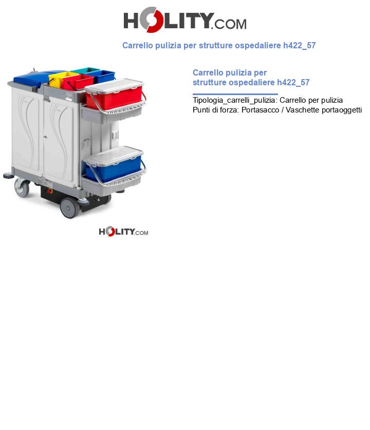 Carrello pulizia per strutture ospedaliere h422_57