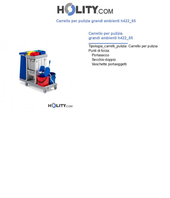 Carrello per pulizia grandi ambienti h422_65