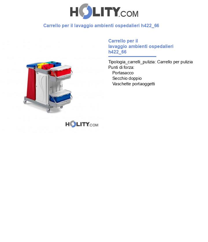 Carrello per il lavaggio ambienti ospedalieri h422_66