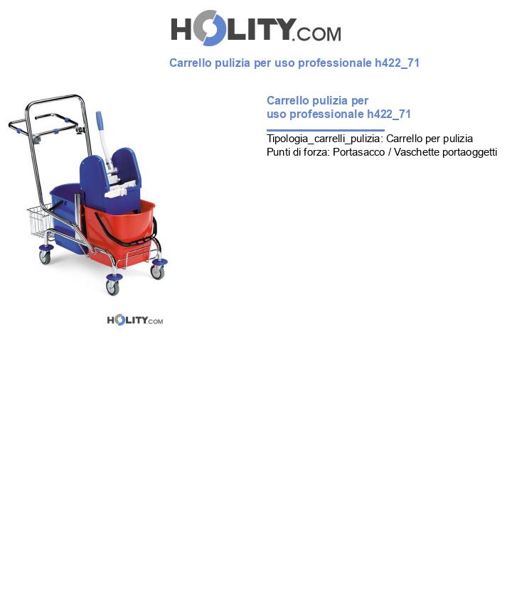 Carrello pulizia per uso professionale h422_71