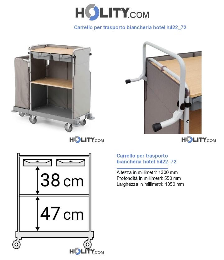 Carrello per trasporto biancheria hotel h422_72