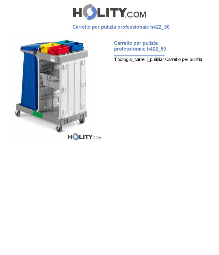 Carrello per pulizia professionale h422_80