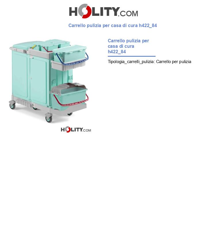 Carrello pulizia per casa di cura h422_84