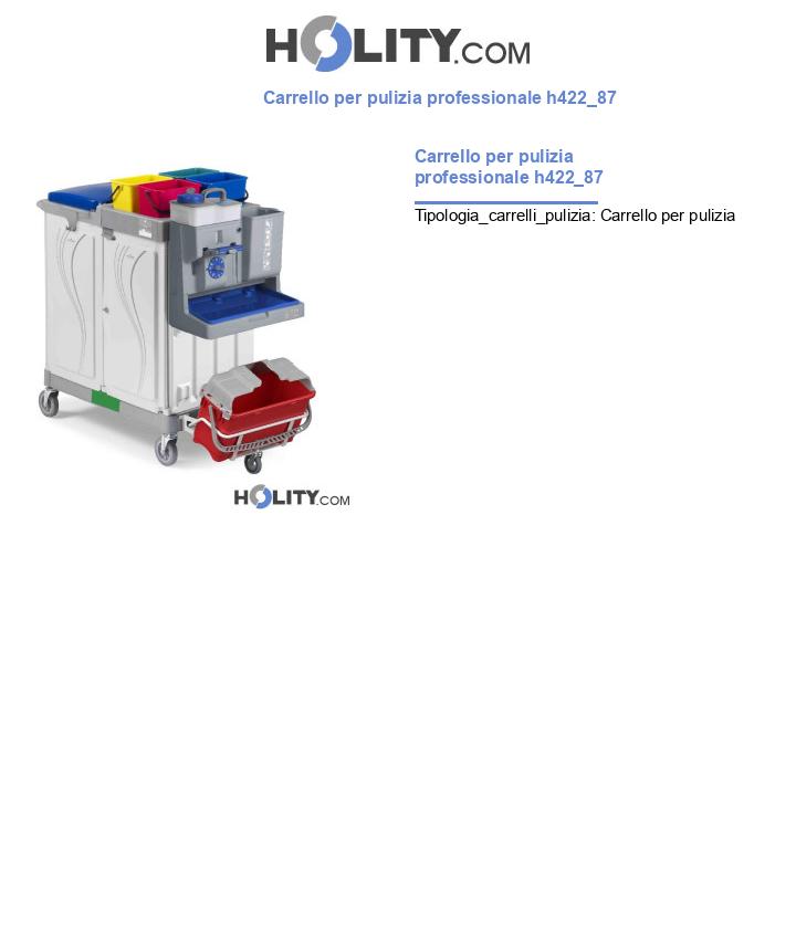 Carrello per pulizia professionale h422_87