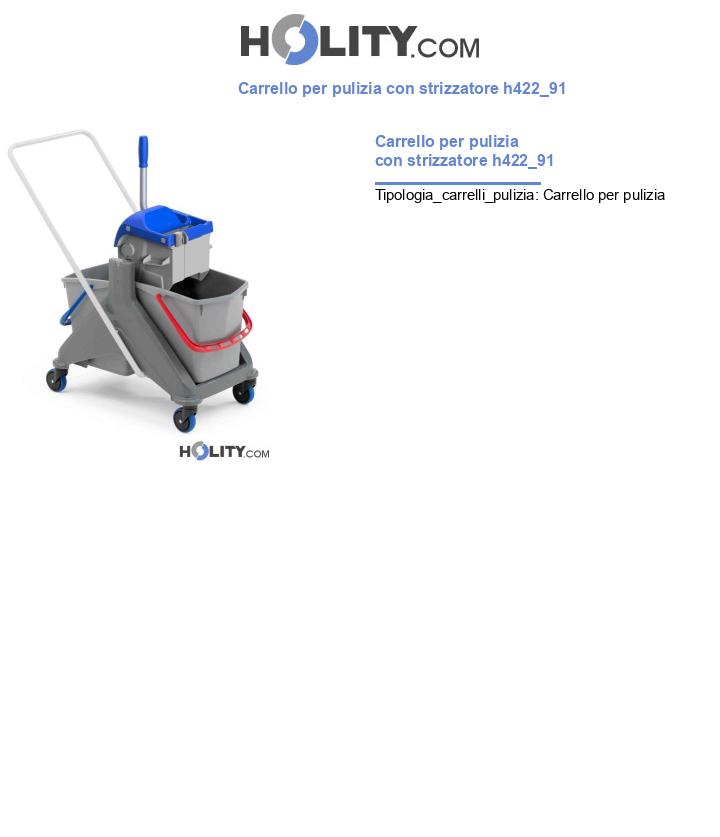 Carrello per pulizia con strizzatore h422_91