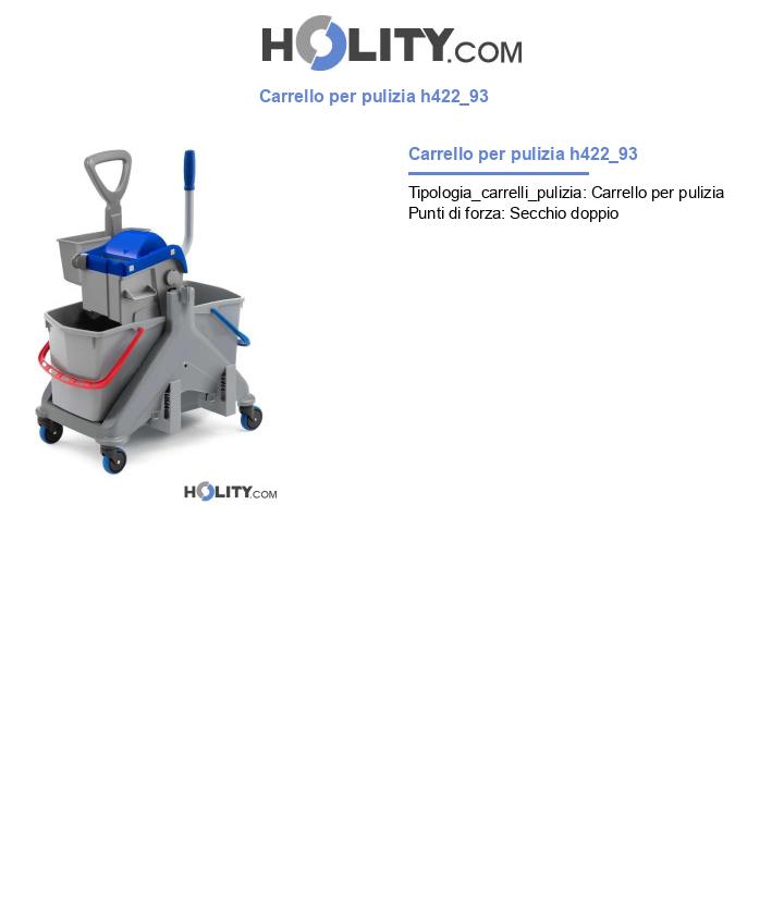 Carrello per pulizia h422_93