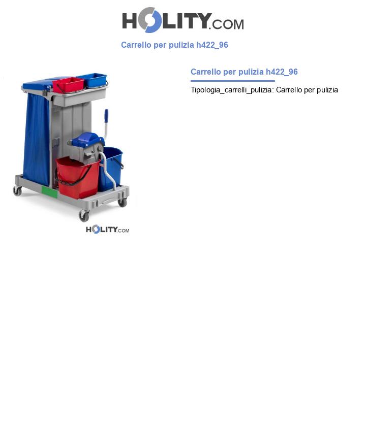 Carrello per pulizia h422_96