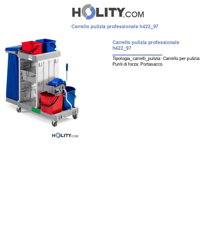 Carrello pulizia professionale h422_97