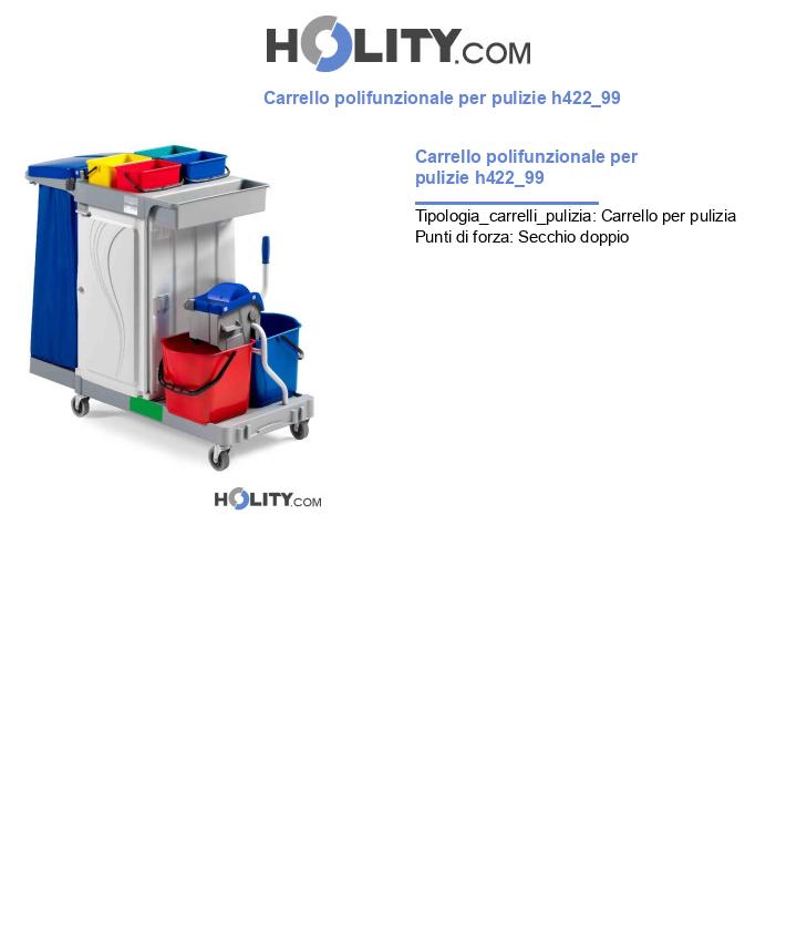 Carrello polifunzionale per pulizie h422_99