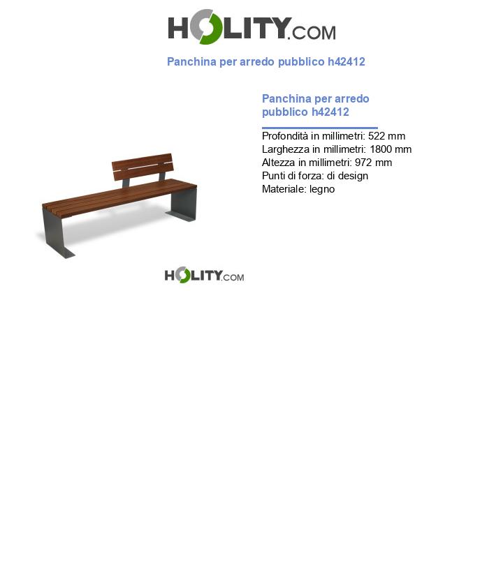 Panchina per arredo pubblico h42412